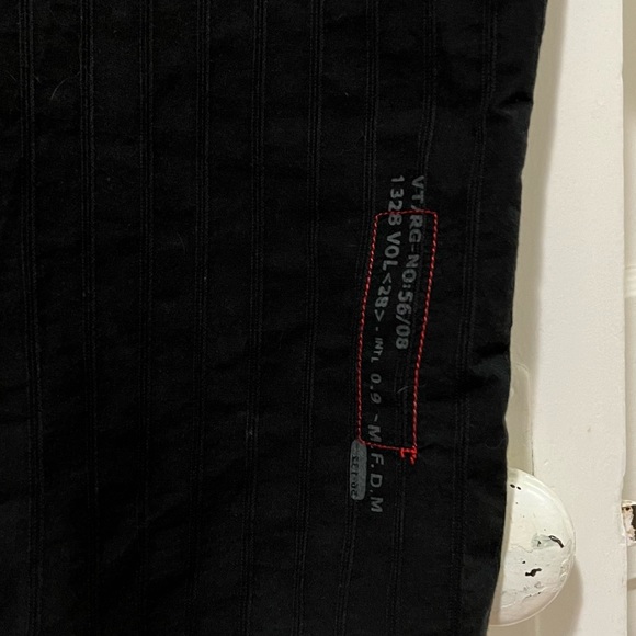 Denim Originals Black Pinstripe Short Sleeve Button Down - Picture 5 of 9